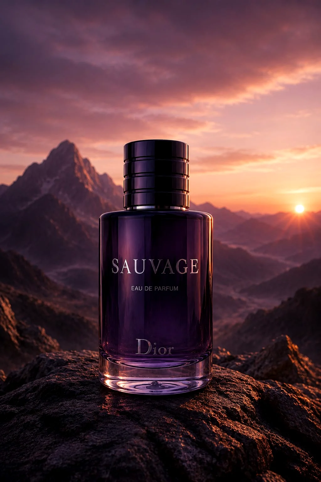 Perfume de alto desejo em cenário sofisticado